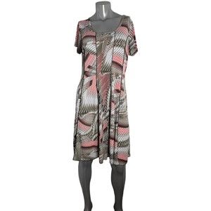 Women's casual Dress multicolor short sleeve Size M